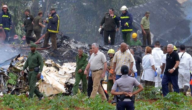 A commercial plane with 104 passengers and six crew members on board crashed in cuba
